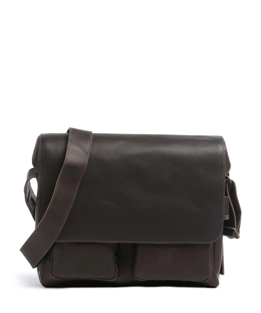 Hunter Nick Briefcase 14″ buffalo leather dark brown