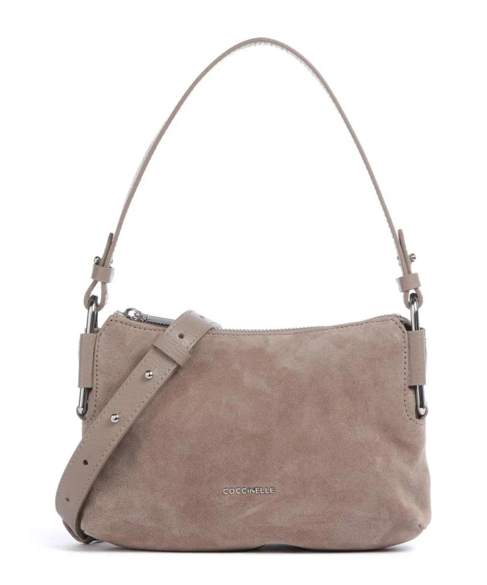 Rebekka Suede Shoulder bag brushed cow leather taupe