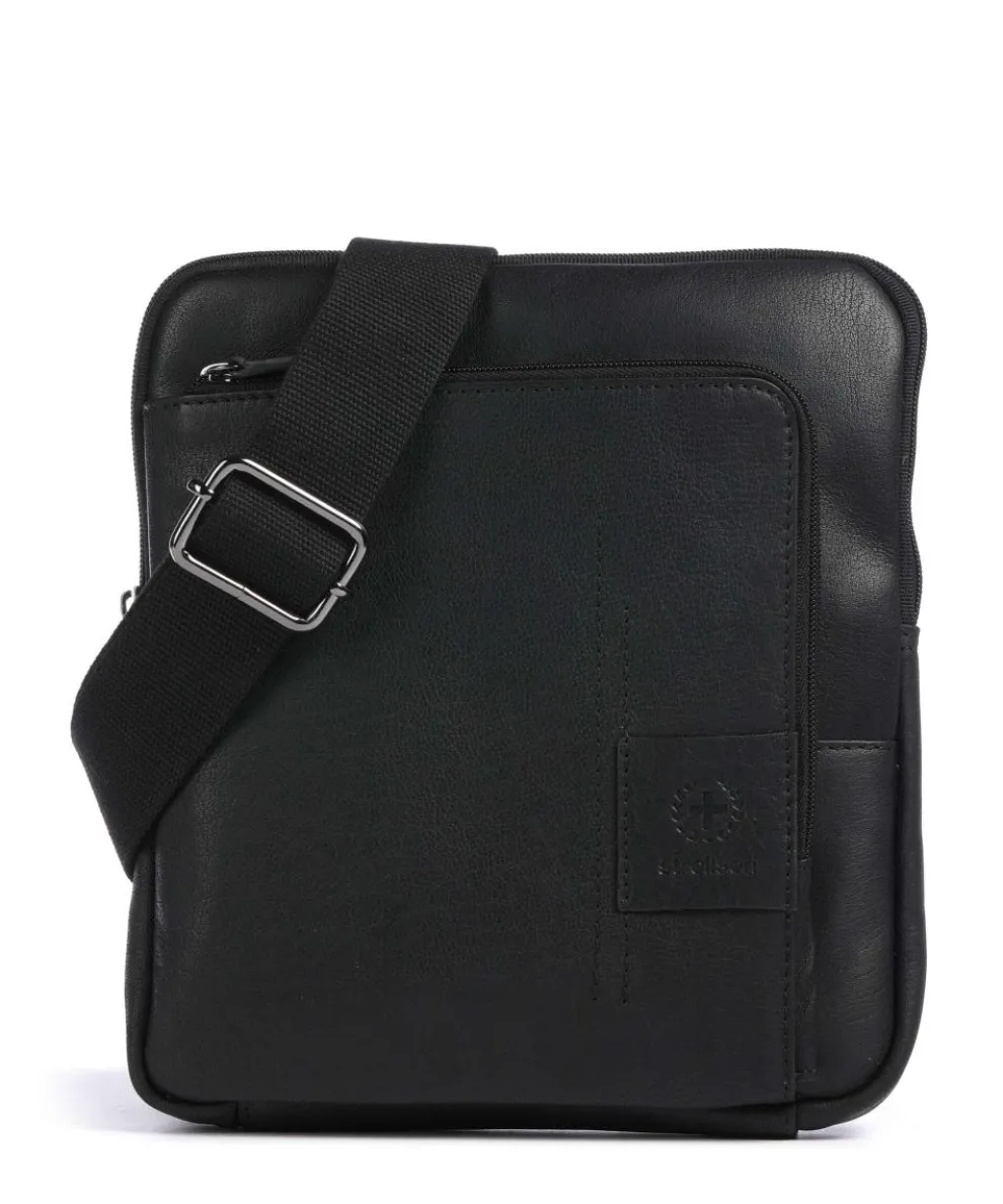 Hyde Park Brian Crossbody bag fine grain leather black