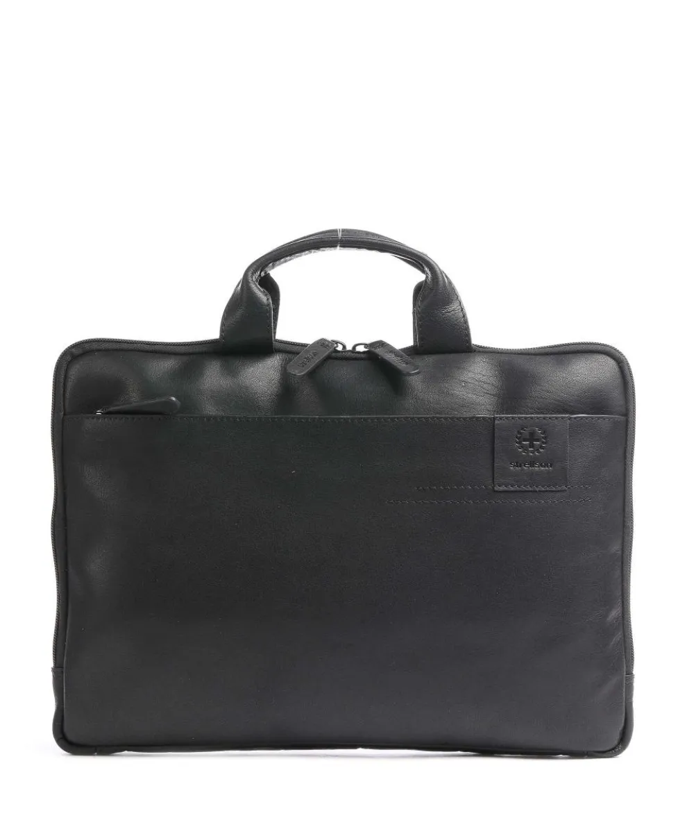 Hyde Park Briefcase leather black