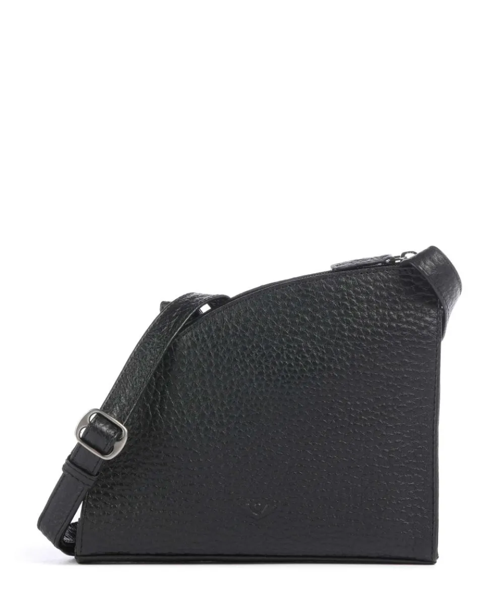 Hirsch Britney Crossbody bag grained leather black