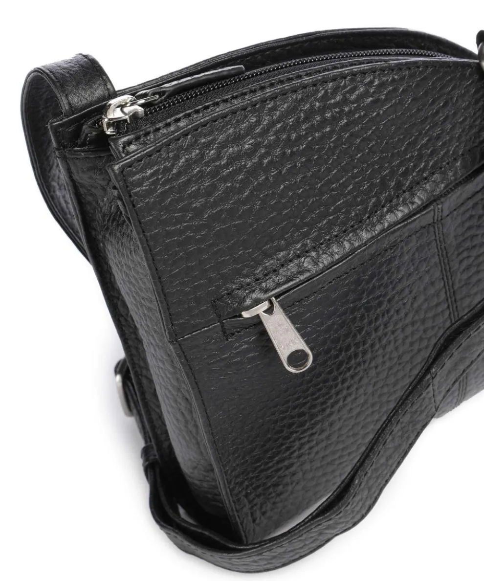 Hirsch Britney Crossbody bag grained leather black