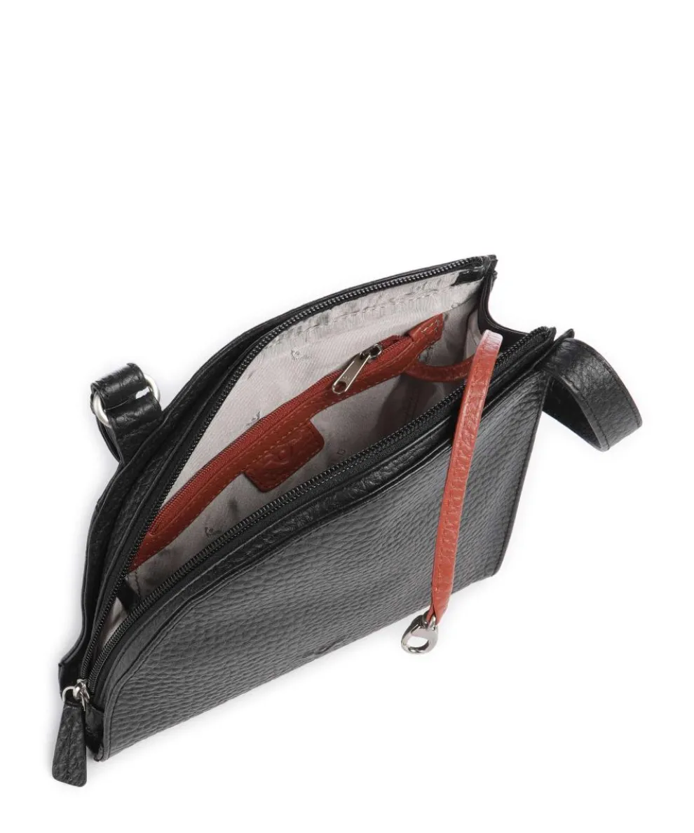 Hirsch Britney Crossbody bag grained leather black