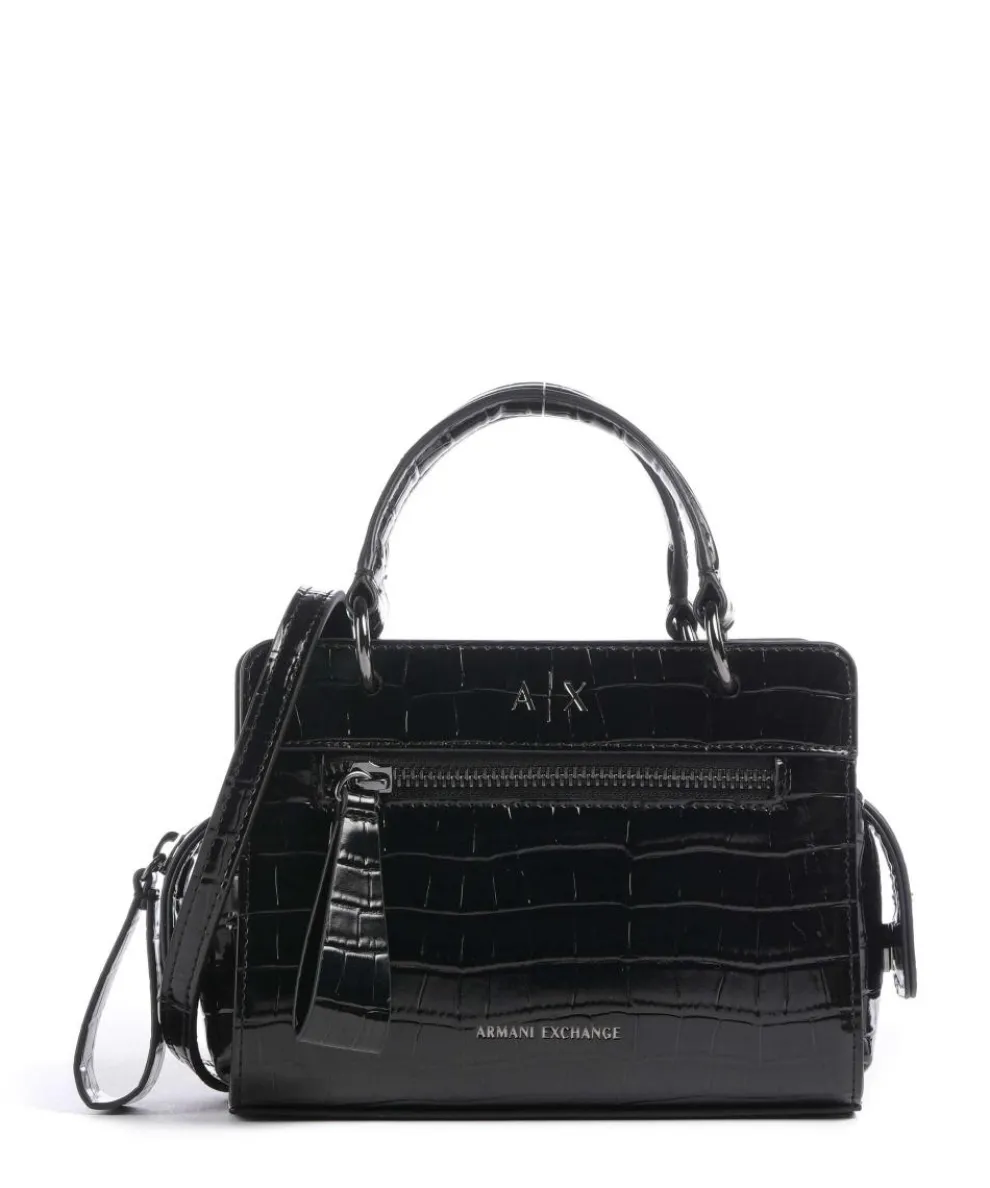 Diane Mini Croco Crossbody bag imitation leather black