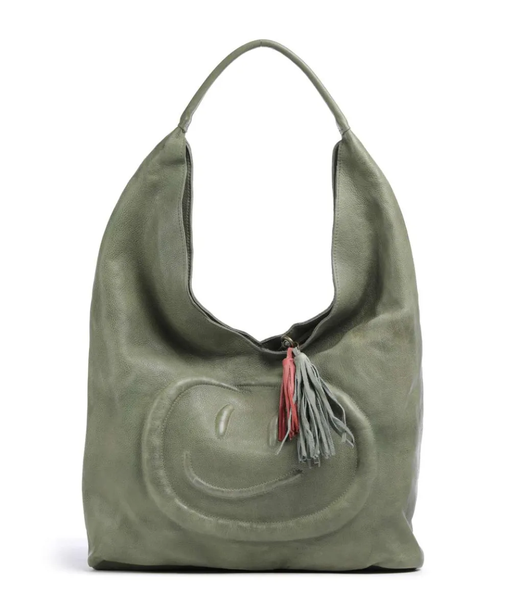 Lachnerstrasse 5 Tote bag grained cow leather green