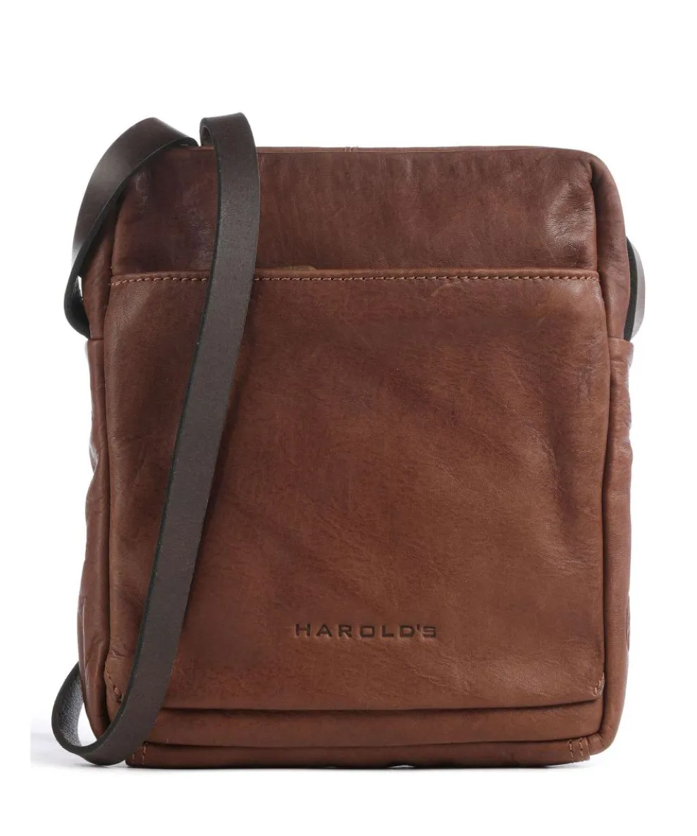 Ivy lane Crossbody bag fine grain cow leather cognac