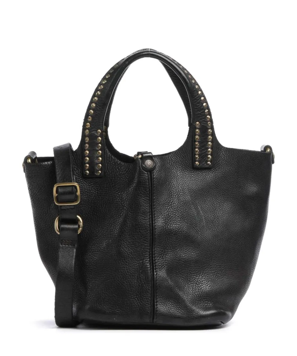 Crossbody bag grained cow leather black