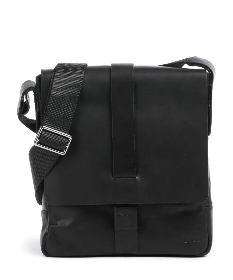 Loreto Paris Crossbody bag fine grain cow leather black