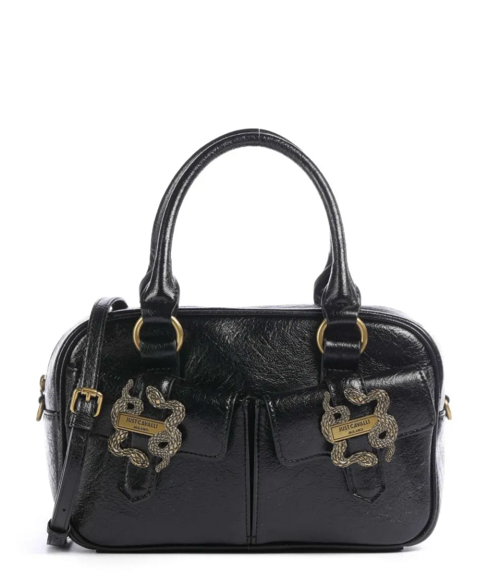 Iconic Snakes Pockets Handbag imitation leather black