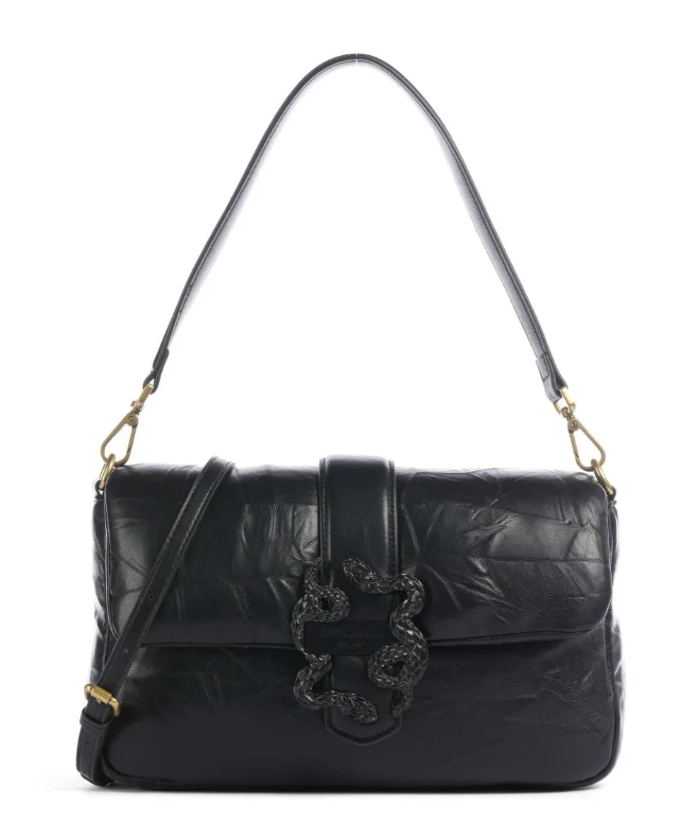 Iconic Snakes Puffy Shoulder bag imitation leather black