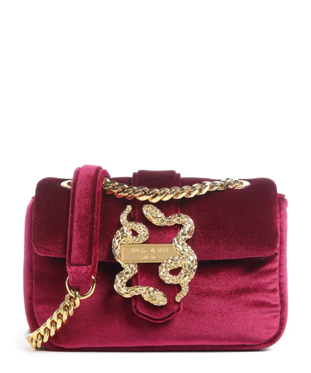 Iconic Snakes Puffy Shoulder bag velvet fabric pink