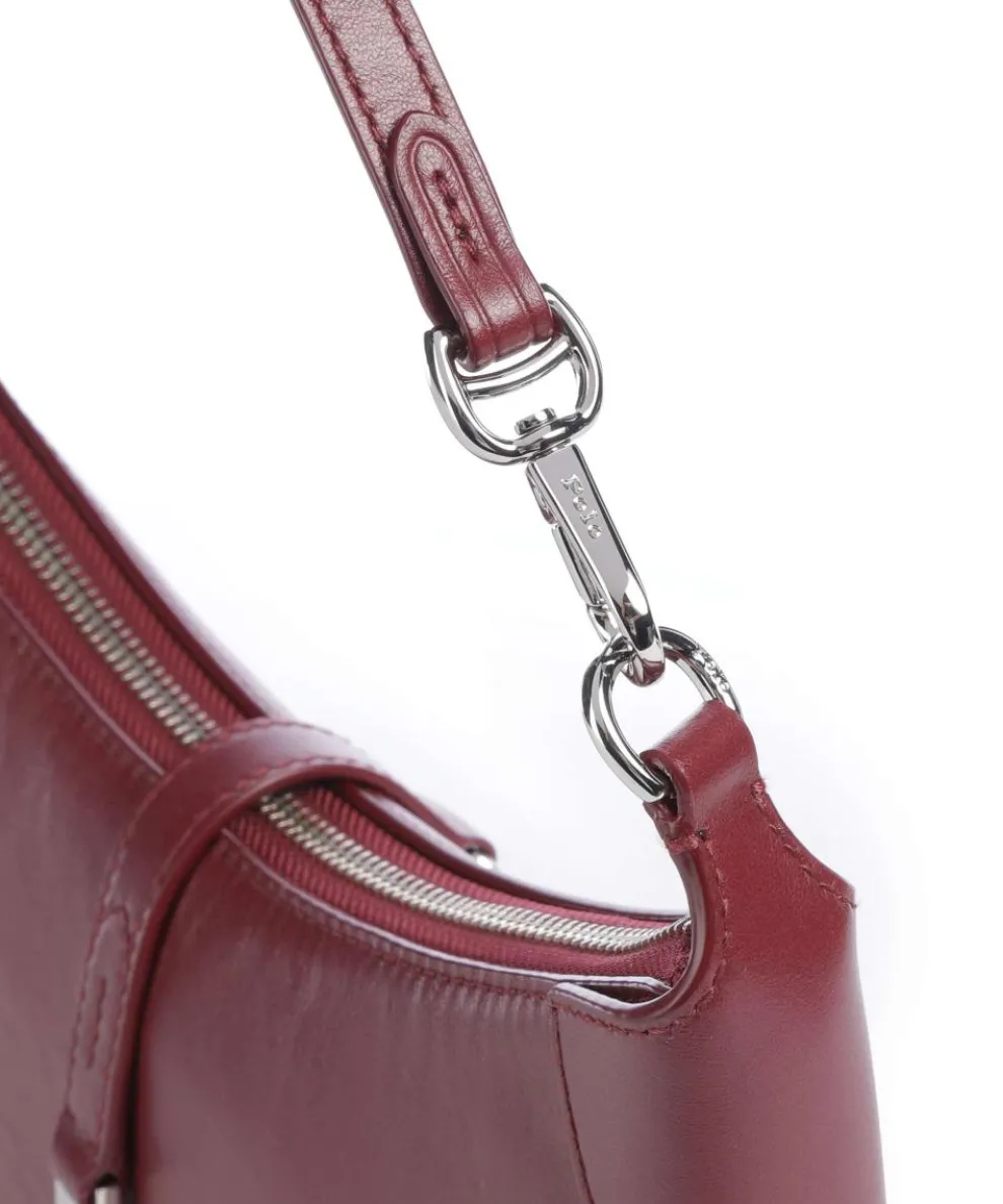 ID Collection Small Shoulder bag fine grain cow leather bordeaux red