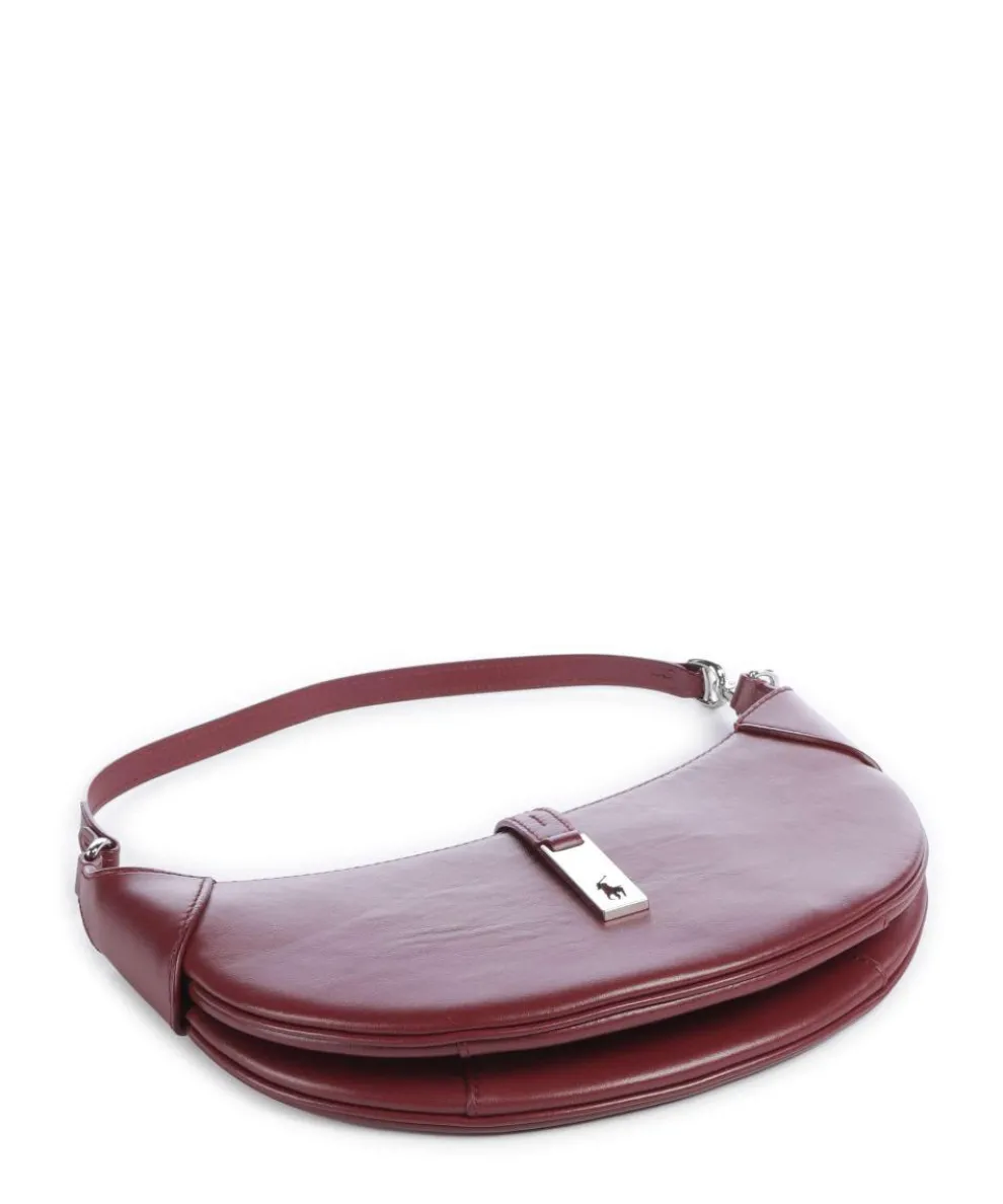 ID Collection Small Shoulder bag fine grain cow leather bordeaux red