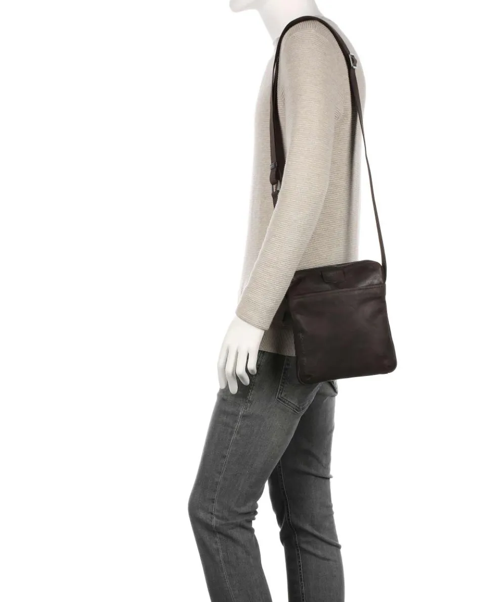 Brick Lane Crossbody bag leather dark brown