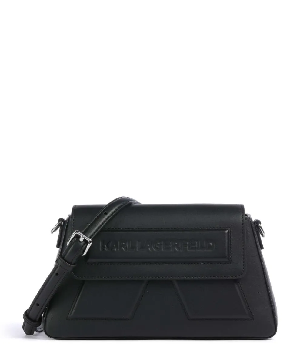 Ikon K Soft Crossbody bag fine grain cow leather black