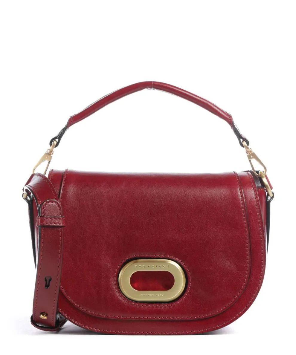 Ilaria Crossbody bag fine grain cow leather dark red