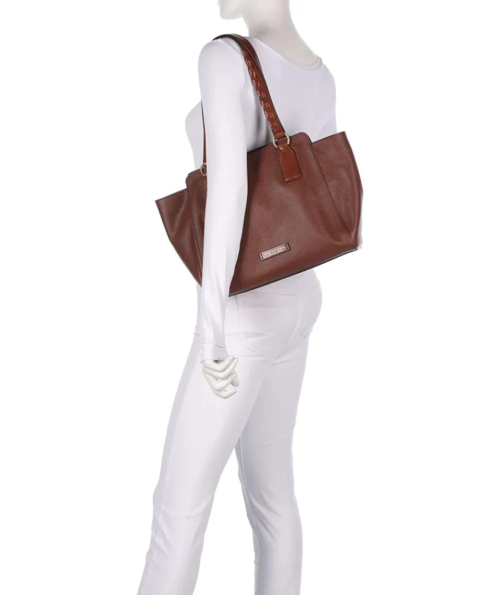 Ines Tote bag grained cow leather brown
