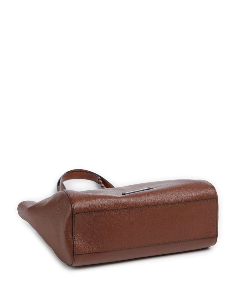 Ines Tote bag grained cow leather brown