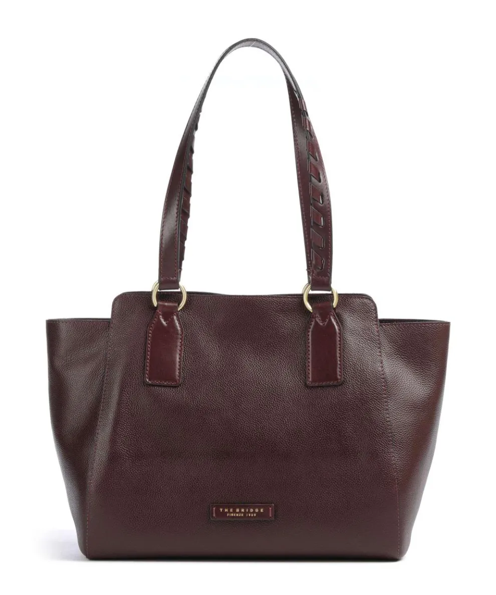 Ines Tote bag grained cow leather dark red
