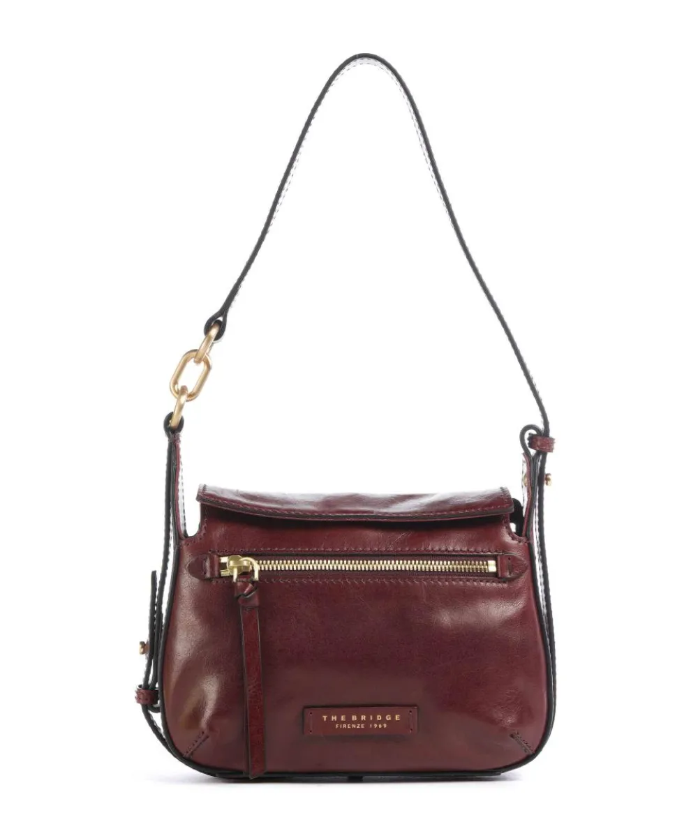 Ingrid Shoulder bag fine grain cow leather red brown