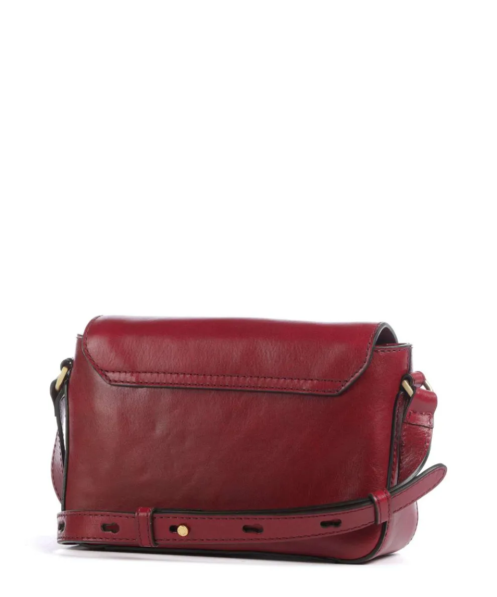 Iolanda Crossbody bag fine grain cow leather dark red