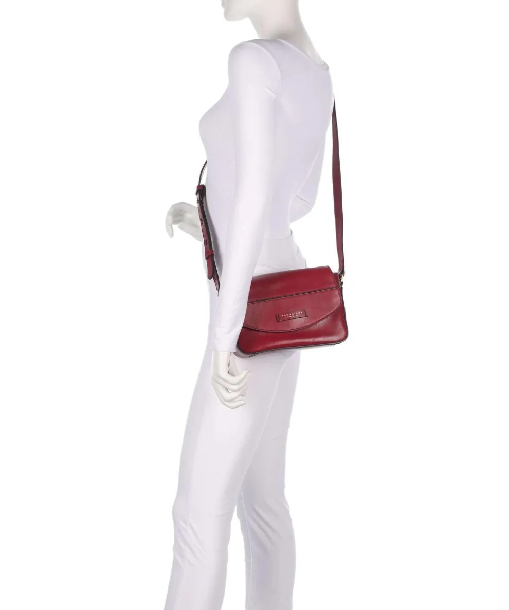 Iolanda Crossbody bag fine grain cow leather dark red