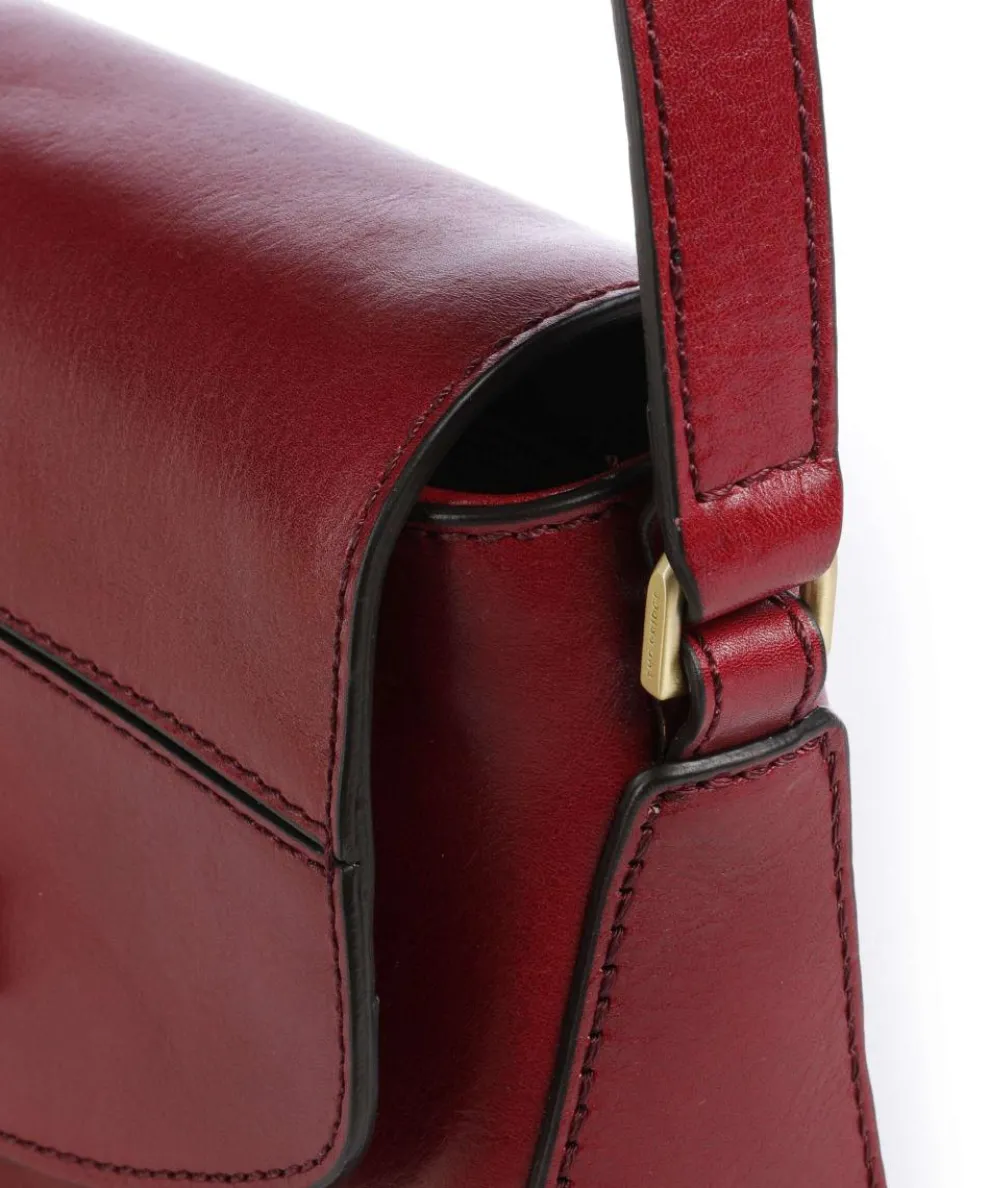 Iolanda Crossbody bag fine grain cow leather dark red