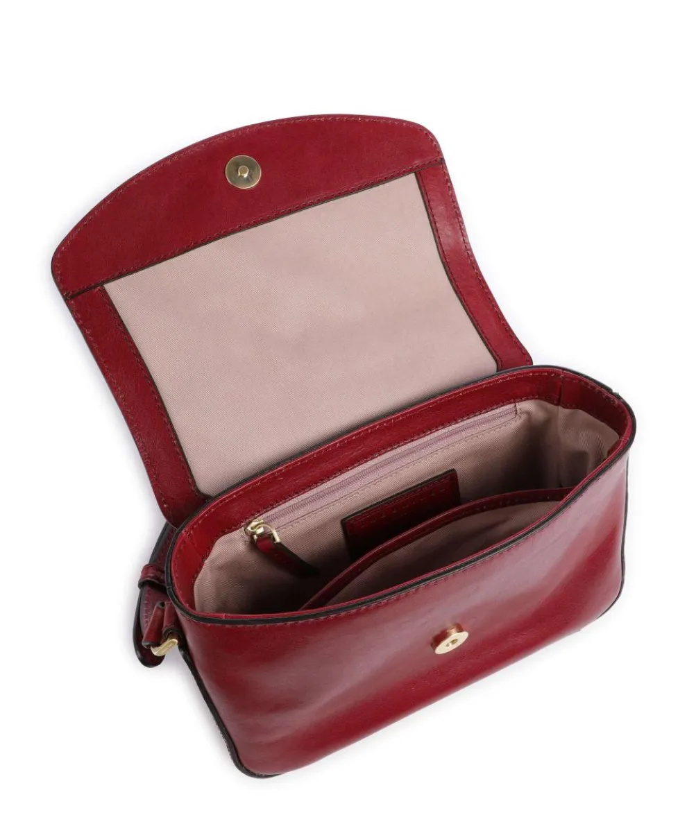 Iolanda Crossbody bag fine grain cow leather dark red
