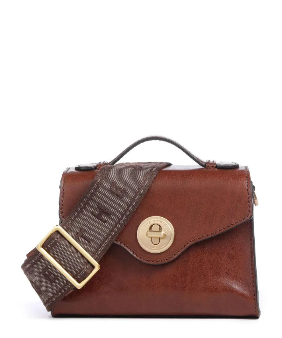 Irene Crossbody bag fine grain cow leather brown
