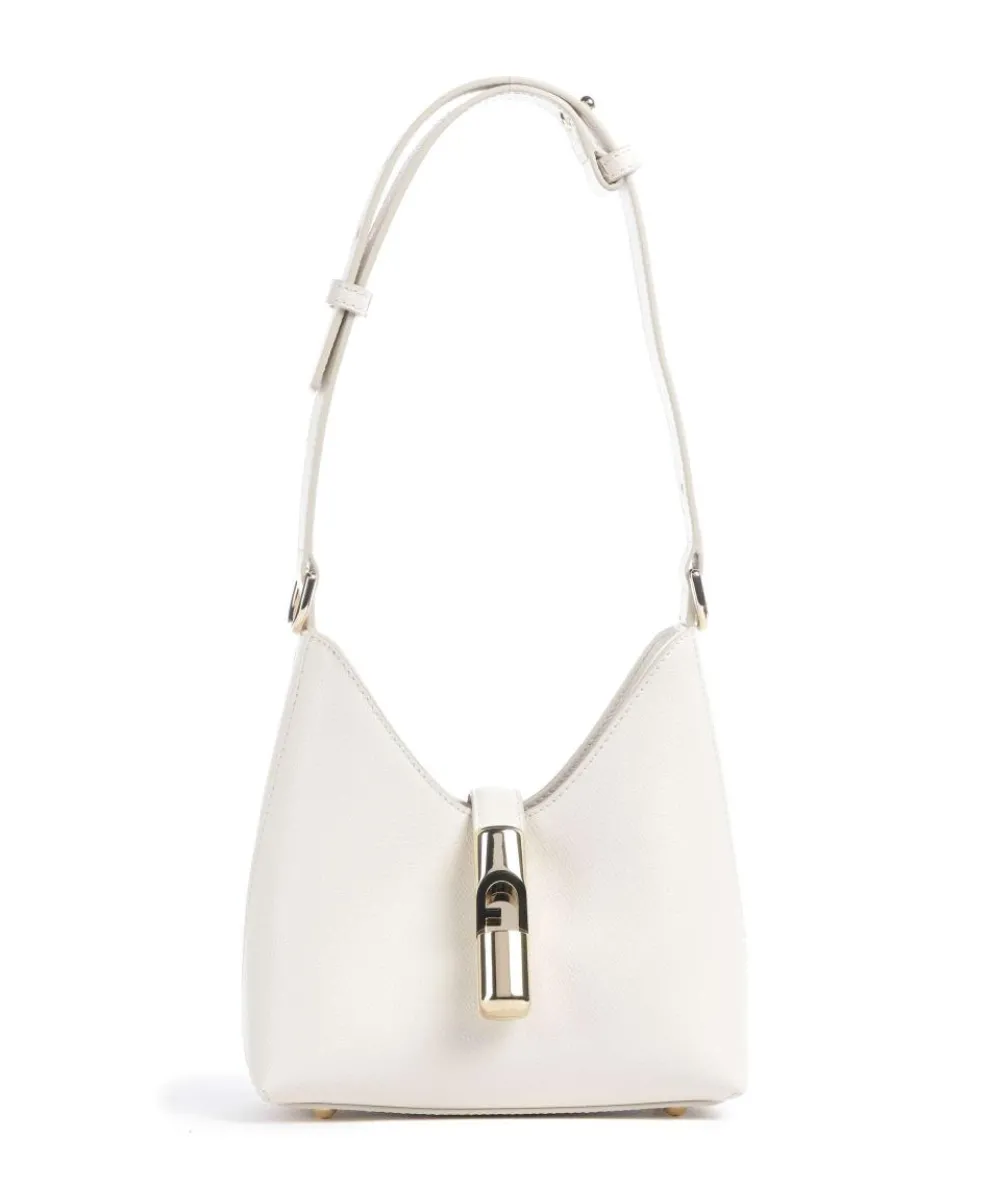 Iride Mini Shoulder bag grained leather cream
