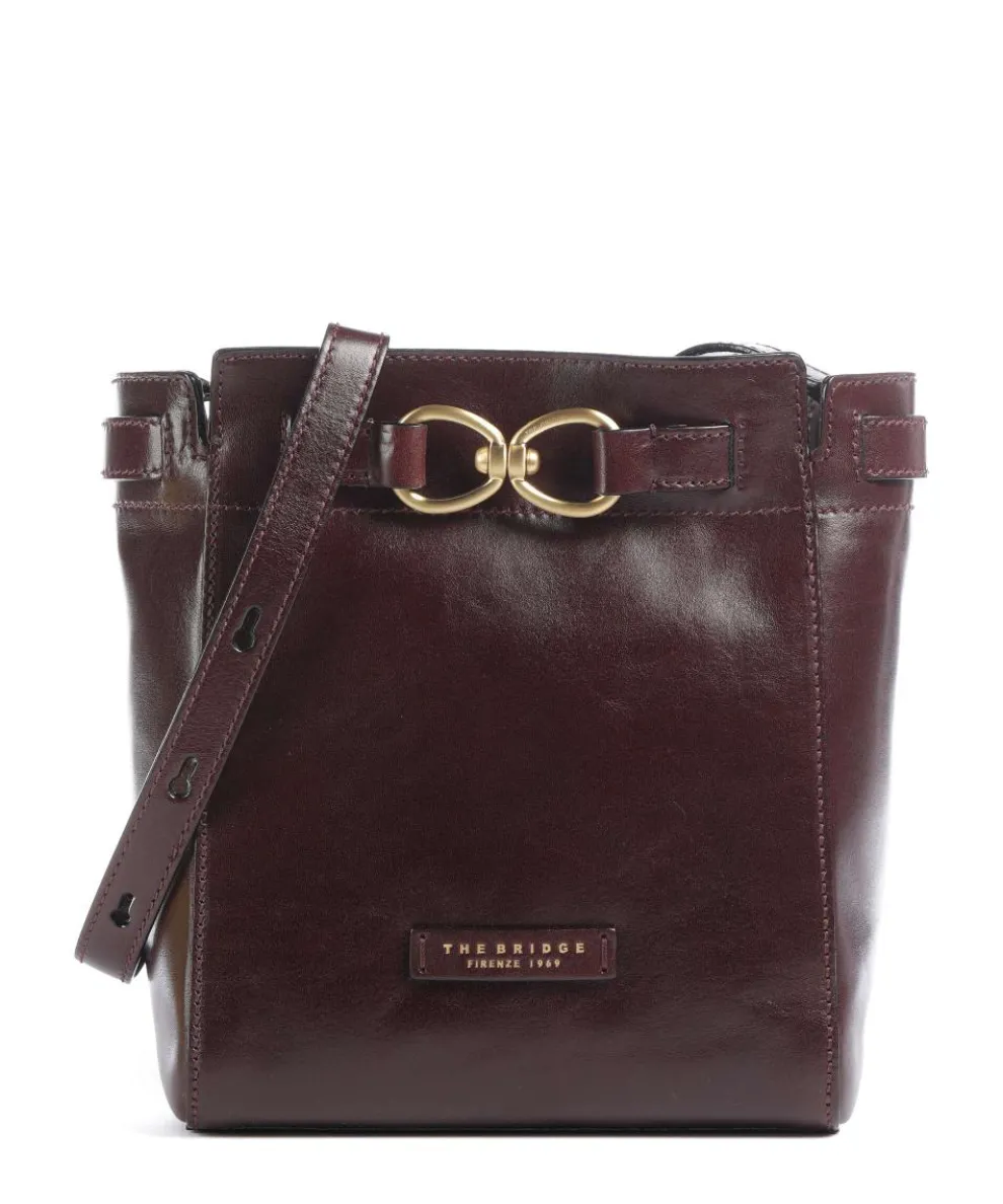 Isotta Crossbody bag fine grain cow leather dark red
