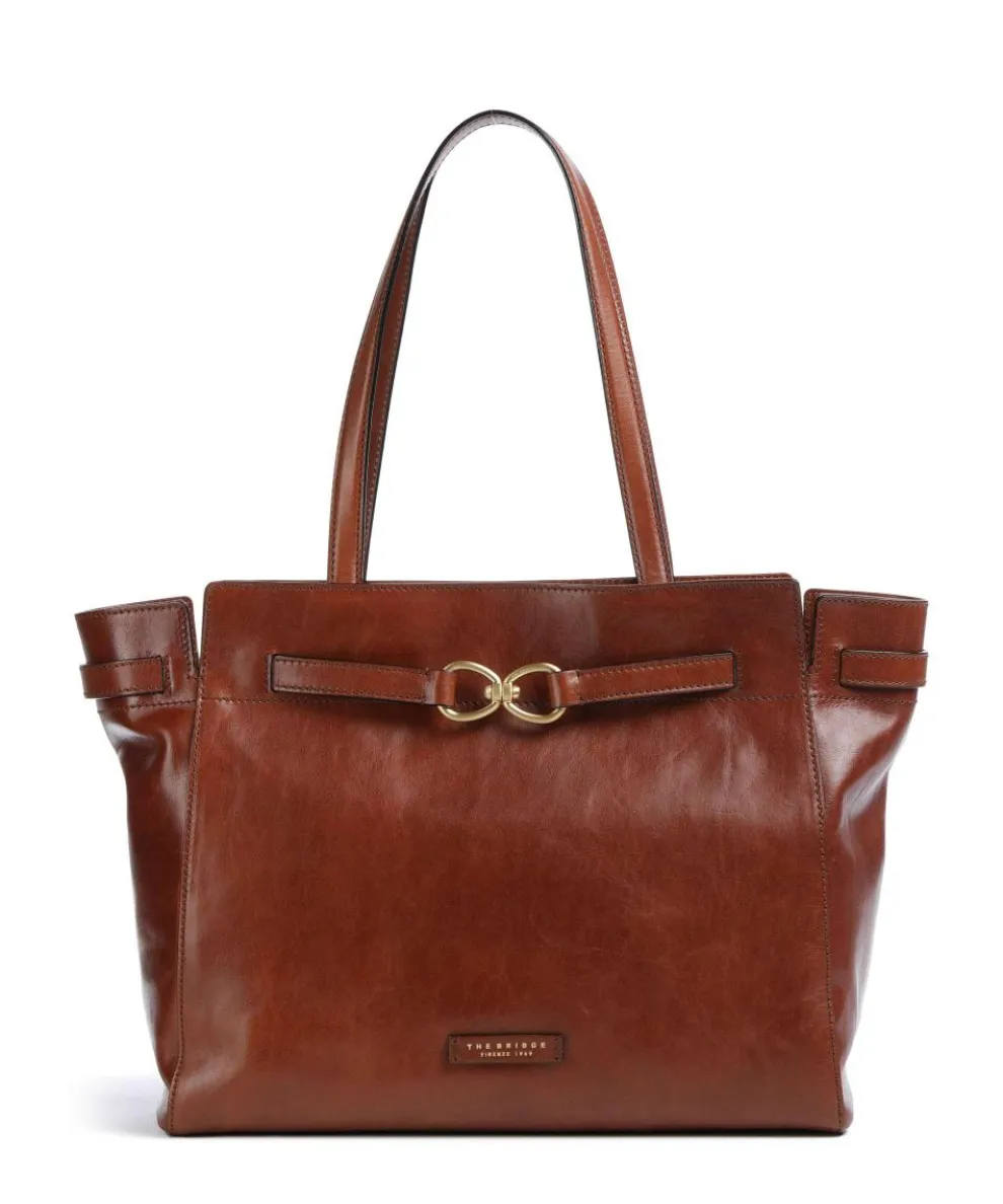 Isotta Tote bag fine grain cow leather brown