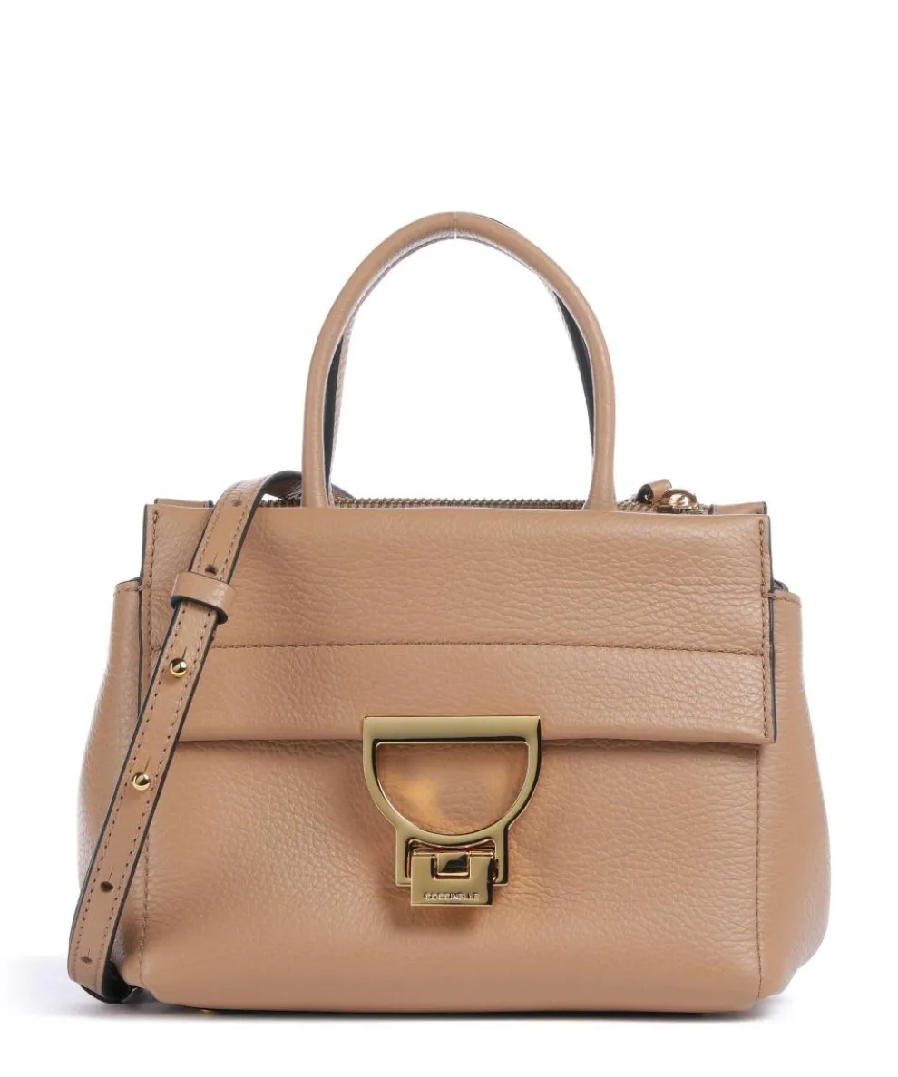 Arlettis Handbag grained cow leather light brown