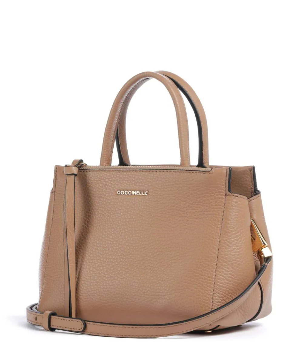 Arlettis Handbag grained cow leather light brown