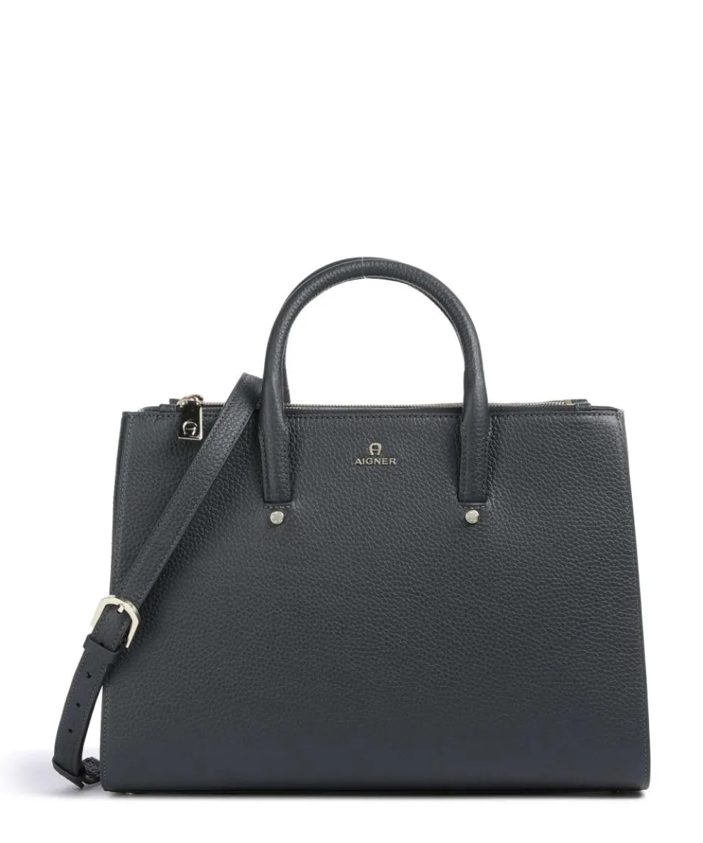 Ivy L Handbag grained cow leather dark blue