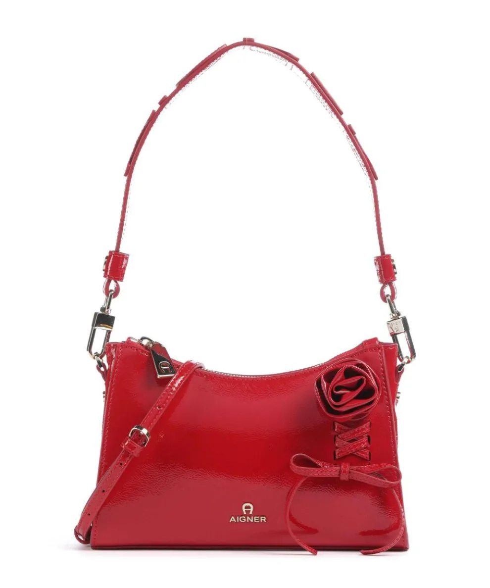 Ivy S Shoulder bag patent leather red