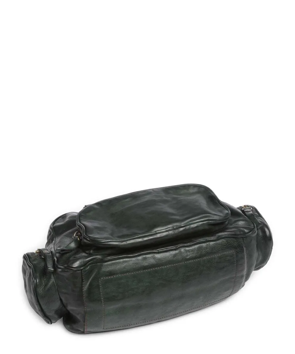 Handbag cow leather dark green