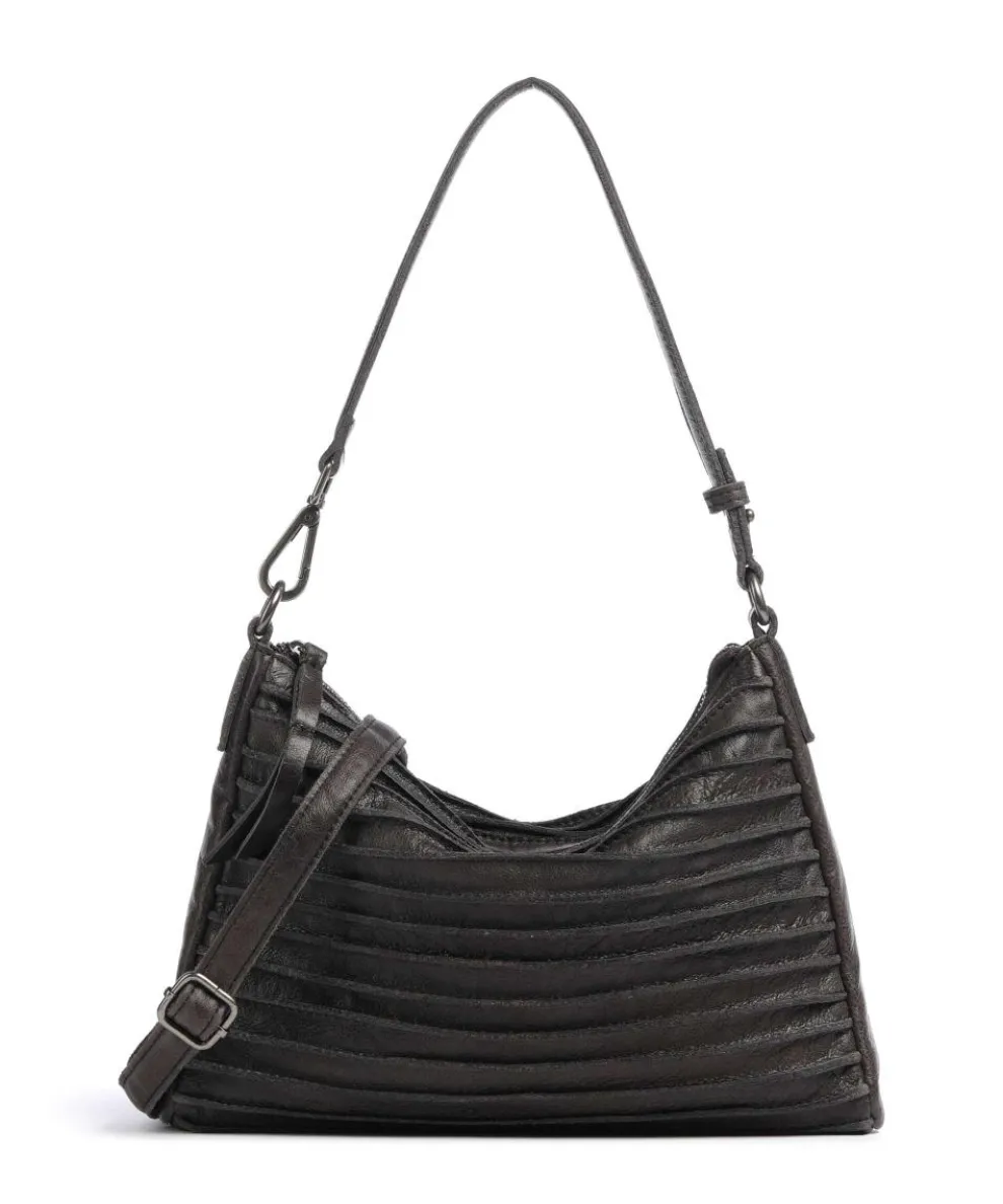 Bestseller Riffel Hobo bag grained leather dark brown