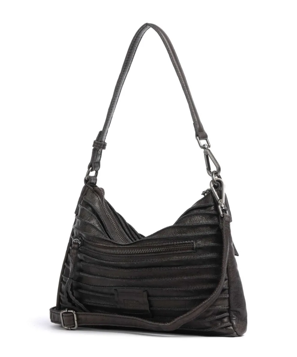 Bestseller Riffel Hobo bag grained leather dark brown
