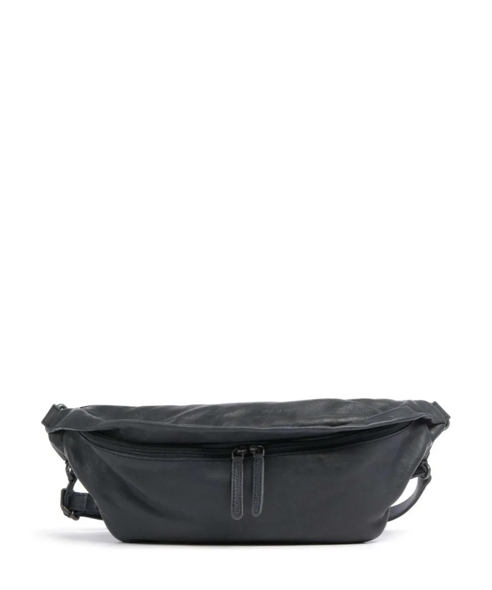 Kruger Fanny pack soft cow leather blue-grey