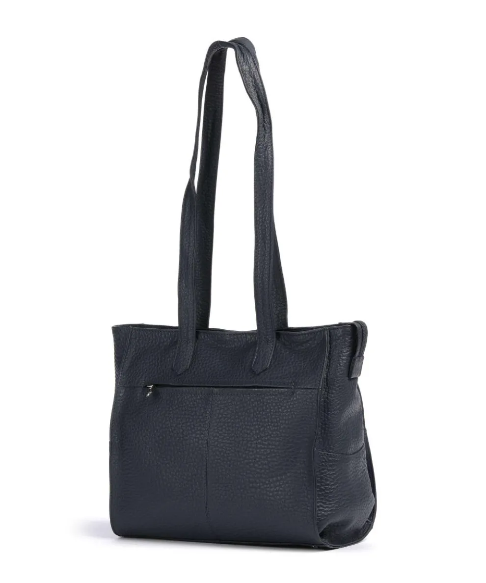 Hirsch Mandira Shoulder bag grained leather grey-blue