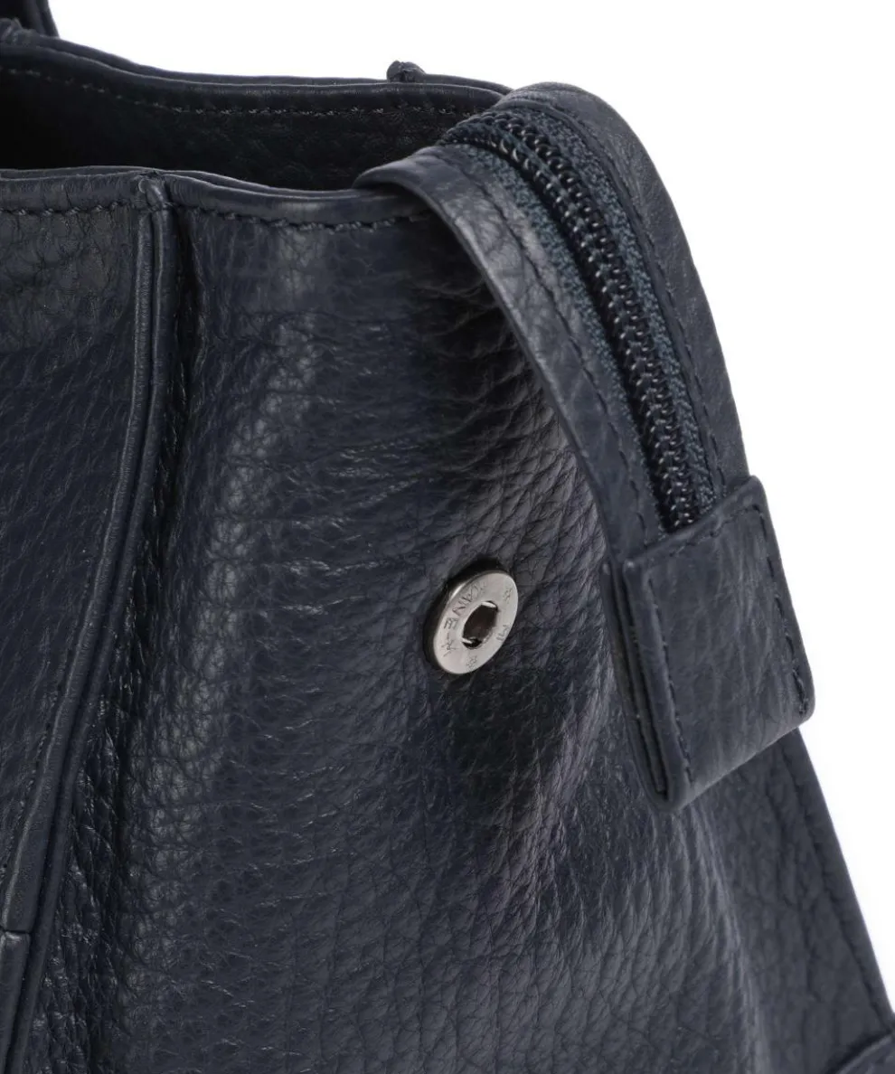 Hirsch Mandira Shoulder bag grained leather grey-blue