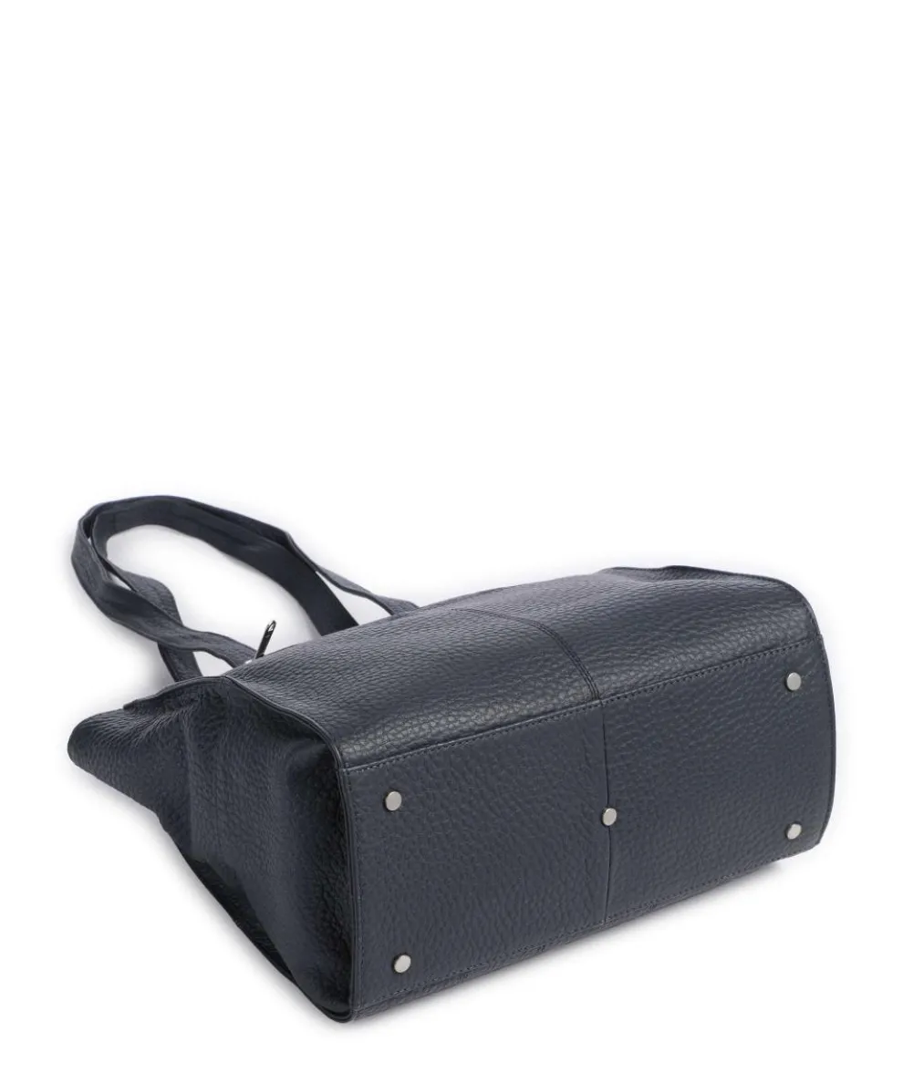 Hirsch Mandira Shoulder bag grained leather grey-blue