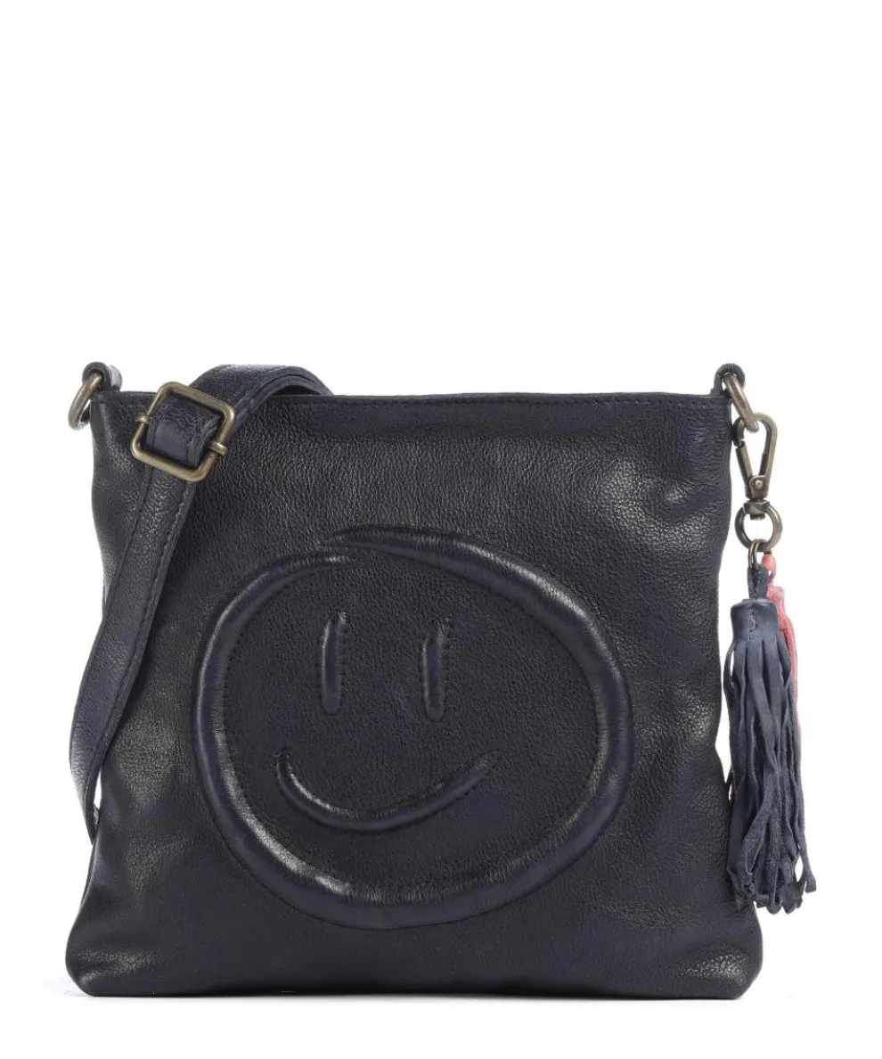 Lachnerstrasse 4 Crossbody bag grained cow leather navy