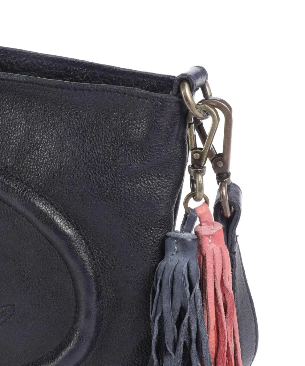 Lachnerstrasse 4 Crossbody bag grained cow leather navy