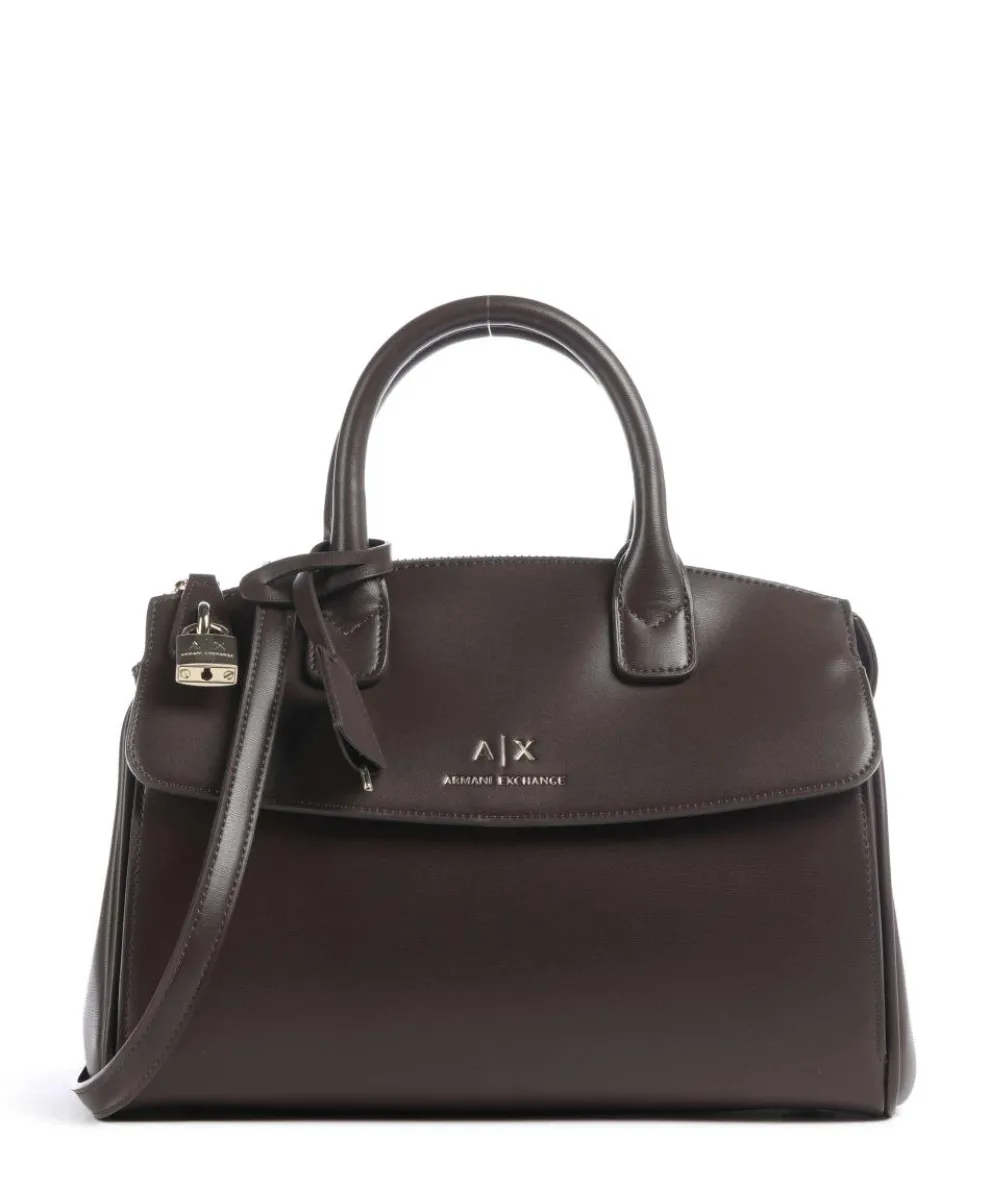 Jane M Handbag imitation leather dark brown