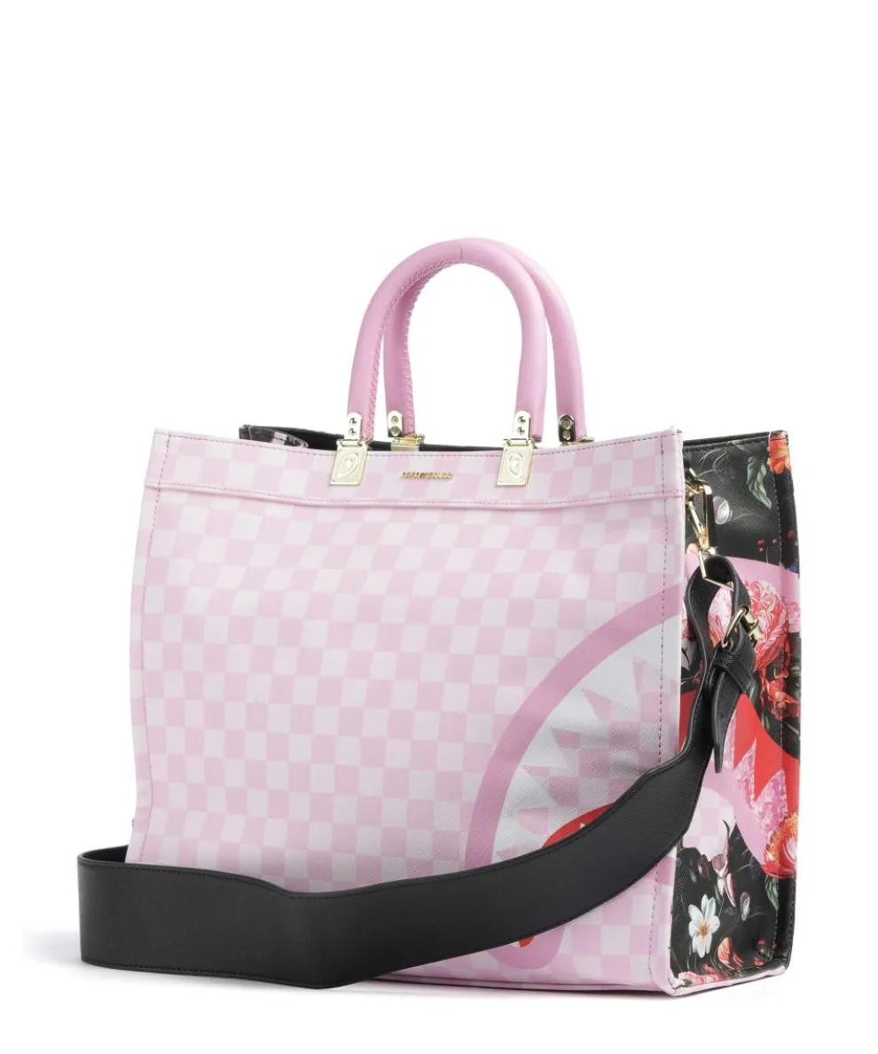 Pink Flowers Handbag hard synthetic multicolour