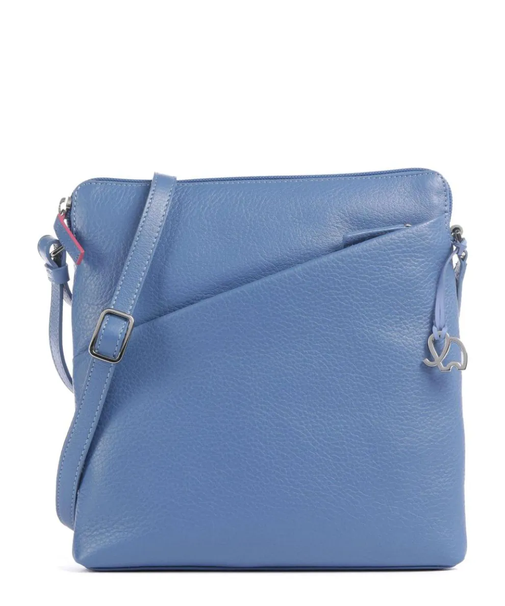 Milano Crossbody bag grained leather blue