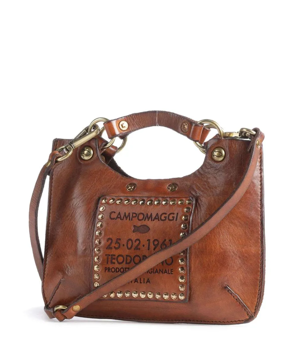 Handbag fine grain cow leather cognac