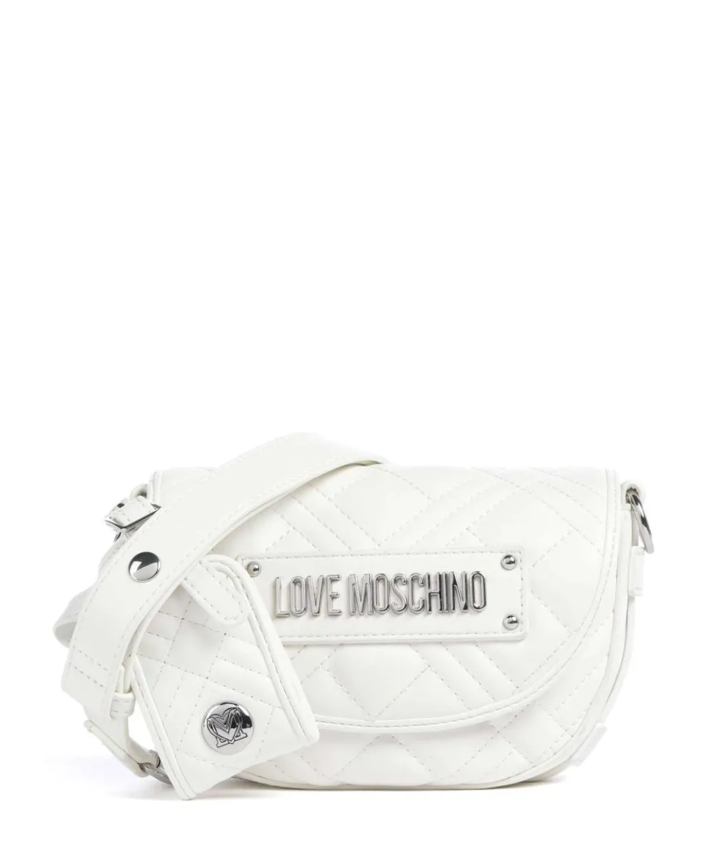 Quilted Crossbody bag imitation leather white